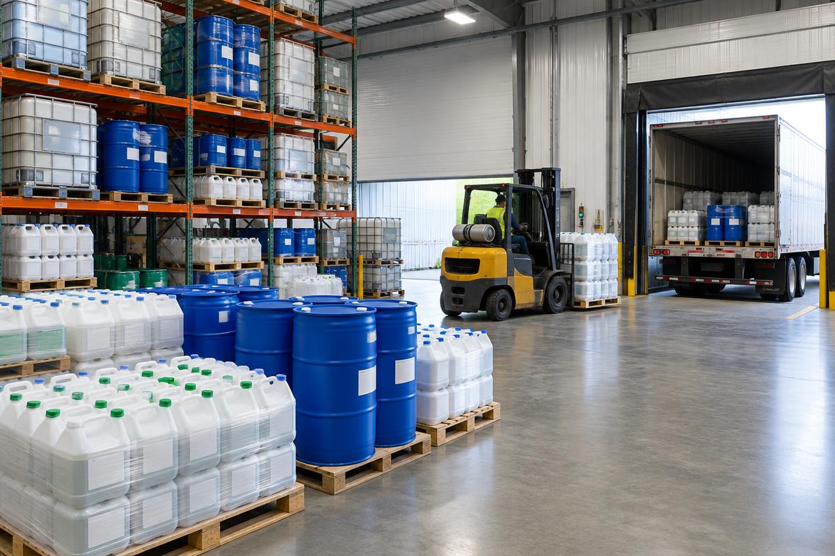 Agricultural supply warehouse and freight loading